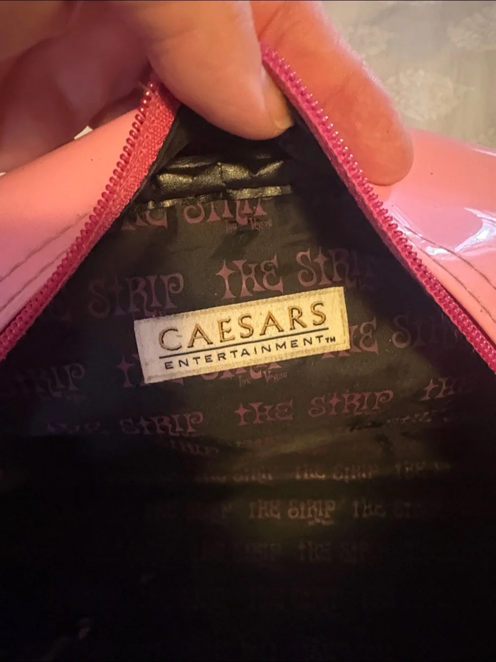 The Strip Las Vegas Pink Patent Dome Satchel